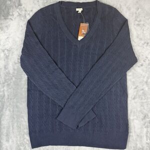 Sonoma Life + Style Blue Cable-knit pullover sweater in Size XL NWT